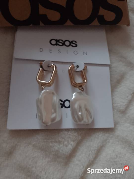 ASOS Ekskluzywne Kolczyki z perłą z Londynu NOWE Kraków