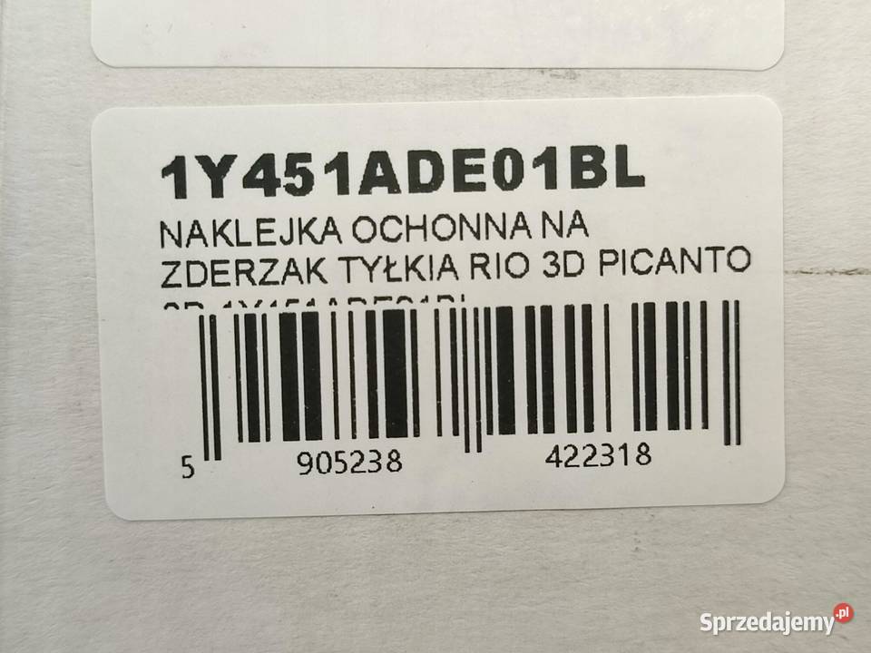 NAKLEJKA OCHONNA ZDERZAK TYŁ KIA PICANTO 3D