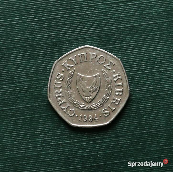 Cypr 50 centów 1994r Numizmatyka śląskie