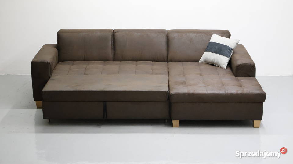 TPX Narożnik funkcją spania brązowy kanapa Poznań