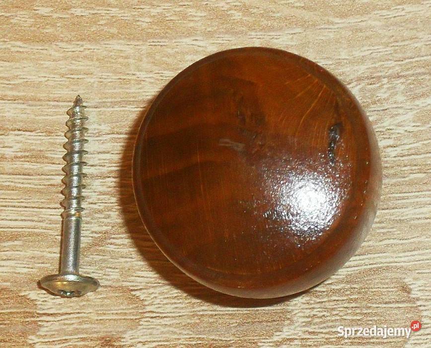 Uchwyt meblowy gałka drewniana kolor orzech Gliwice