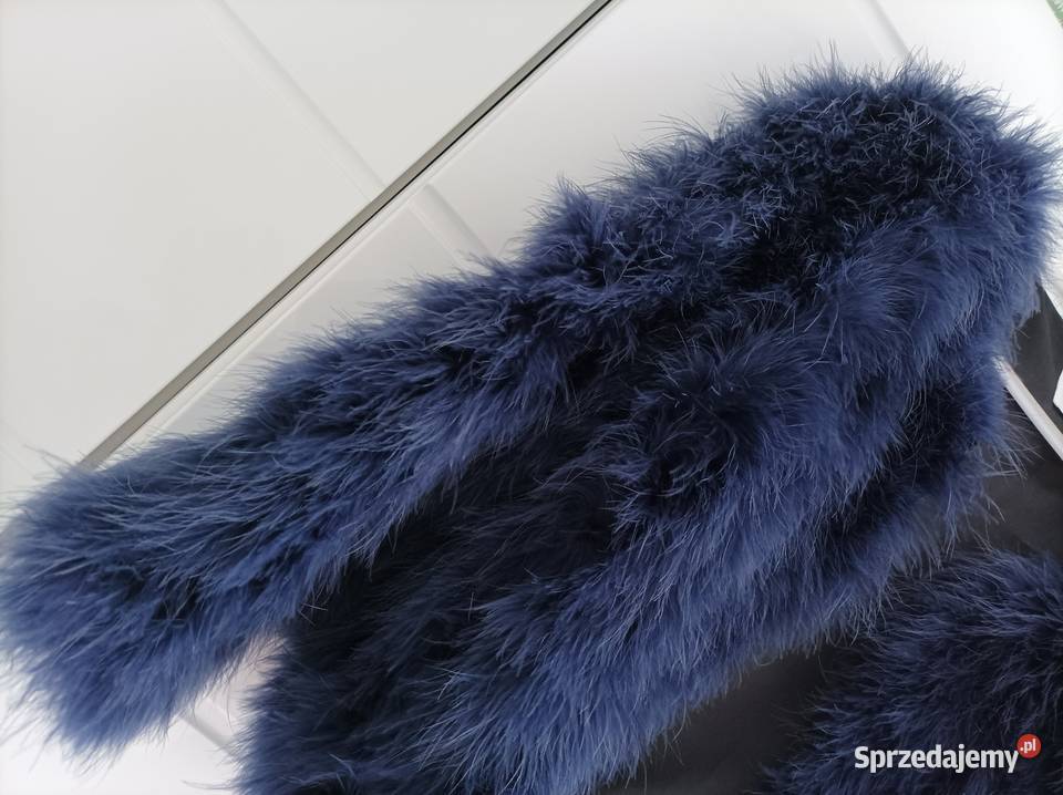 Futro naturalne ze strusich piór kurtka Grudziądz