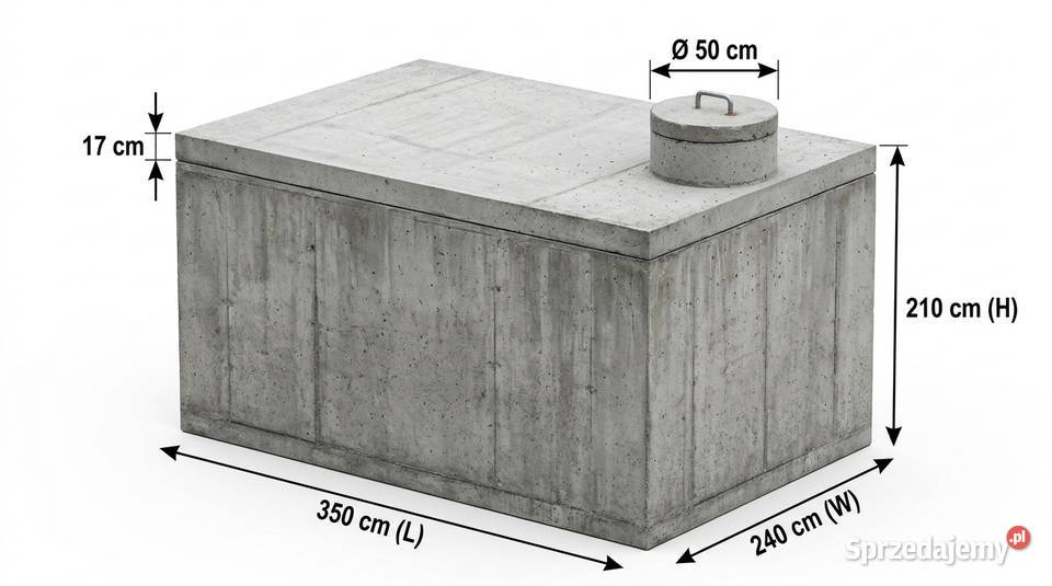 Zbiornik betonowy na deszczówkę 145m3 14500l sprzedam