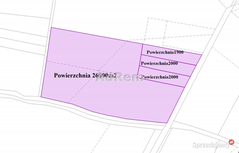 Działka 2000m2 Zacharzyce Sprzedaż sprzedam
