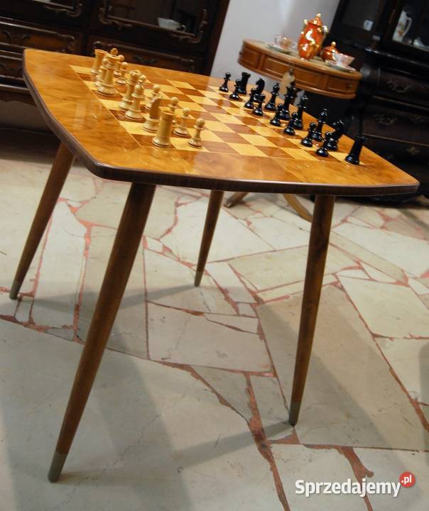 Stolik szachowy patyczak PRL Lublin