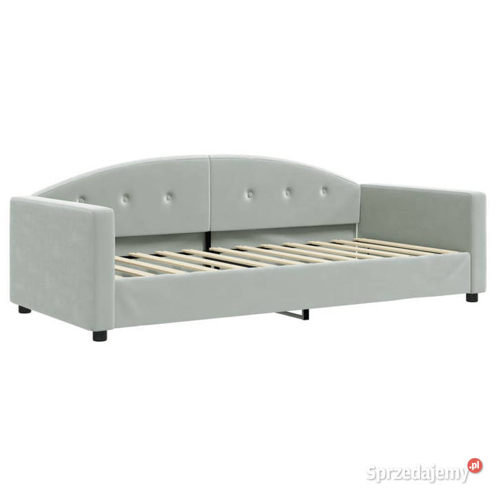Sofa rozsuwana z szufladami jasnoszara aksamit Warszawa sprzedam