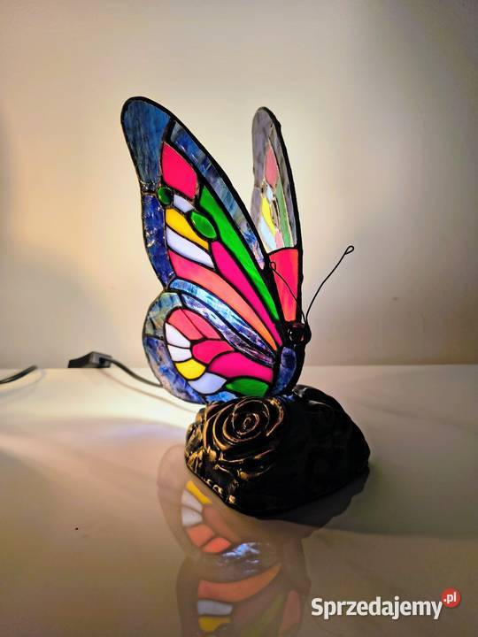 Tiffany lampa witrażowa stołowa nocna biurowa