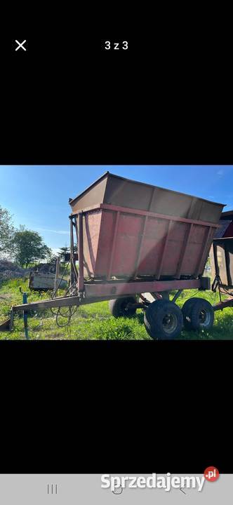 Przyczepa przeladowcza wysokiego zaladunku 2x Wąbrzeźno sprzedam