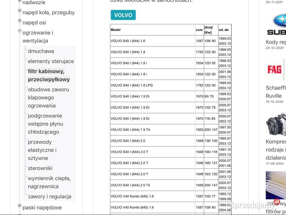 Maxgear Filtr Kabinowy 260248 KF 6208 benzyna Kabinowe Nowa Sól