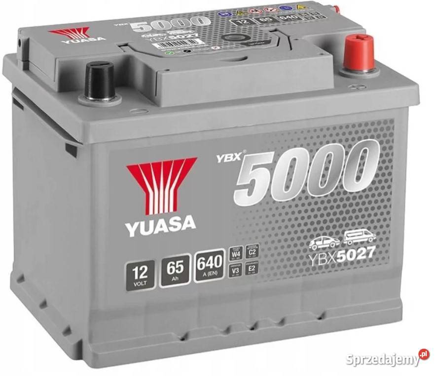 Akumulator Yuasa Silver 12V 65Ah 640A Prawy Plus warmińsko-mazurskie
