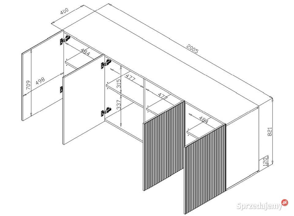 Komoda Czarna PAFOS 200