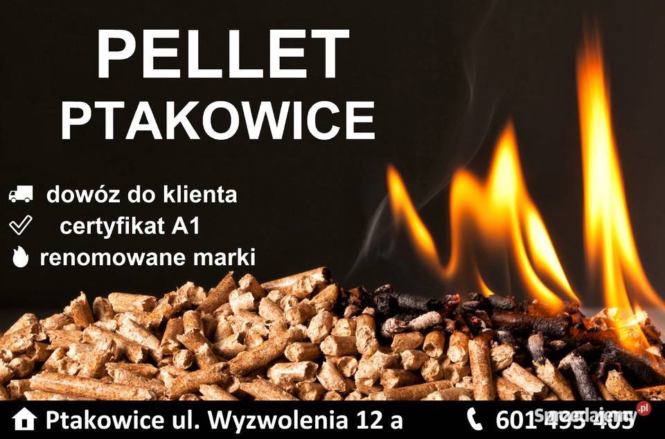Pellet Olczyk A1 dowóz Śląsk pelet certyfikat śląskie Ptakowice