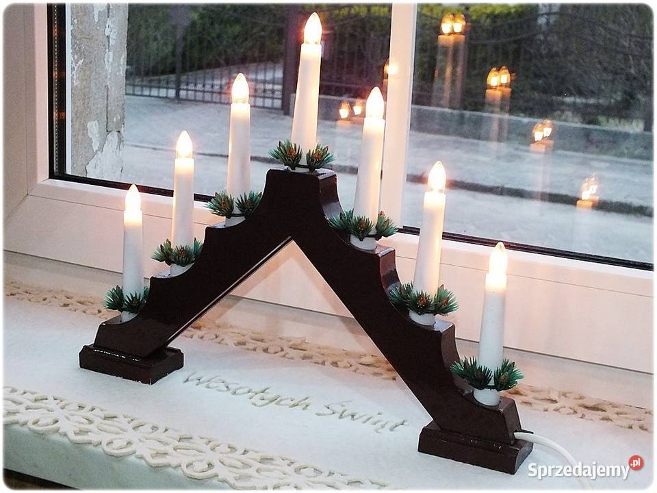 Świecznik na parapet okno Lampki świeczka Żary sprzedam