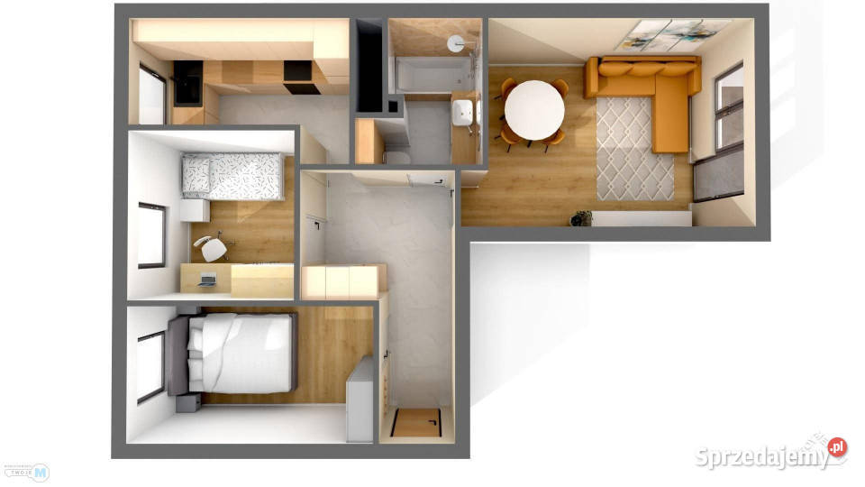 Mieszkanie Kielce 522m2 3 pokoje