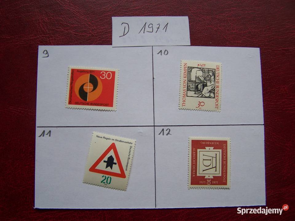Niemcy 1971 MNH Znaczki z roczników WYBIERAJ Tychy sprzedam