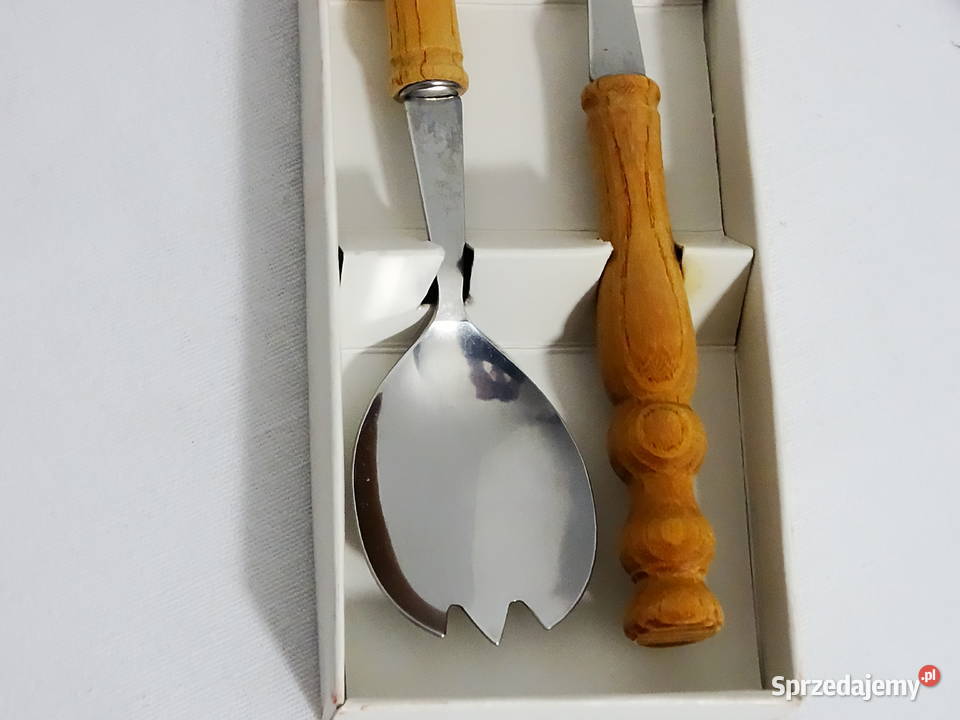 Komplet sałatkowy 2 łyżeczki stali nierdzewnej Biłgoraj