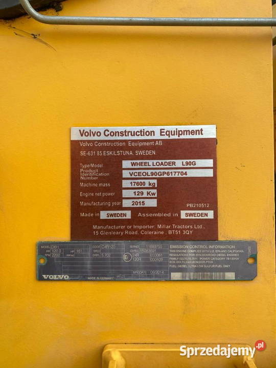 Ladowarka kolowa Volvo L 90 G yez leasing Koła Warszawa sprzedam