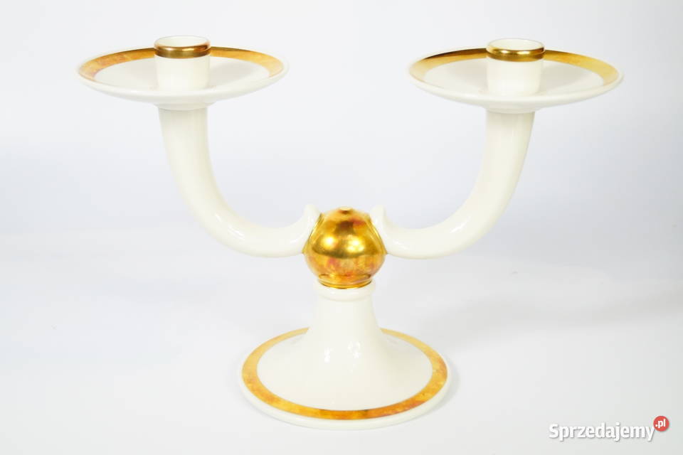 Rosenthal piękny porcelanowy świecznik kremowy wielkopolskie