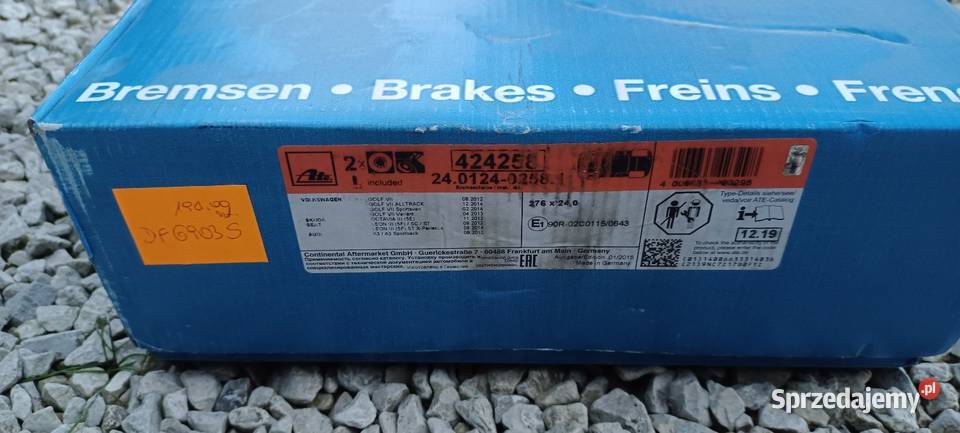 Tarcze hamulcowe ATE 424258 Nowe osobowe Mielec sprzedam