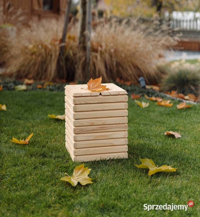 Siedzisko ogrodowe drewniane tarasowe pufa śląskie Kalety