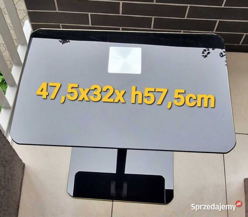 Stolik ze szkła pod laptop do 18 czarny Zabrze