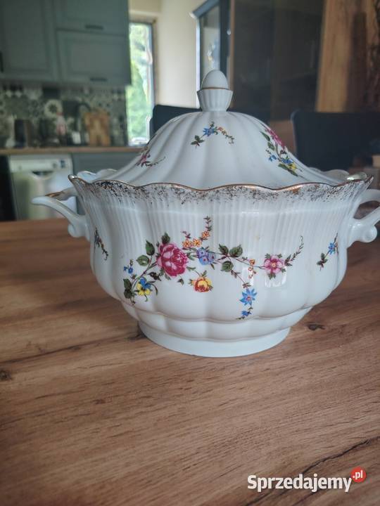 Waza porcelanowa z chochlą Iwona Chodzież Porcelana i szkło Poznań