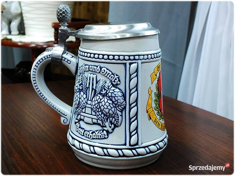 Kufel niemiecki Hopfen und Malz z cynową Żary sprzedam