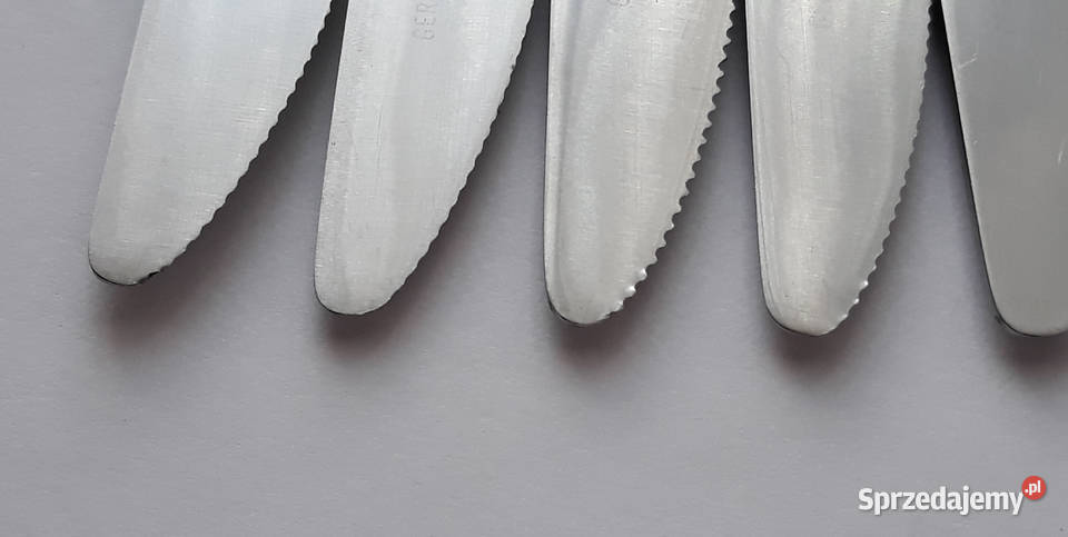 Noże obiadowe ROMBY KARO Gerlach sztućce PRL Dąbrowa Górnicza