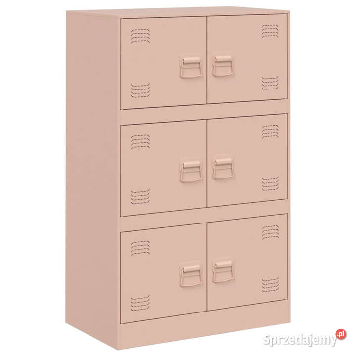 Szafka boczna różowa 67x39x107 stal WM841656