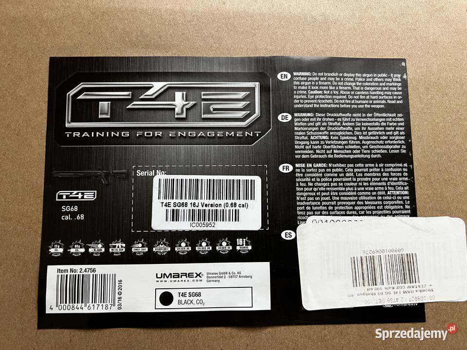 Strzelba CO2 RAM Combat T4E SG68 Komorniki