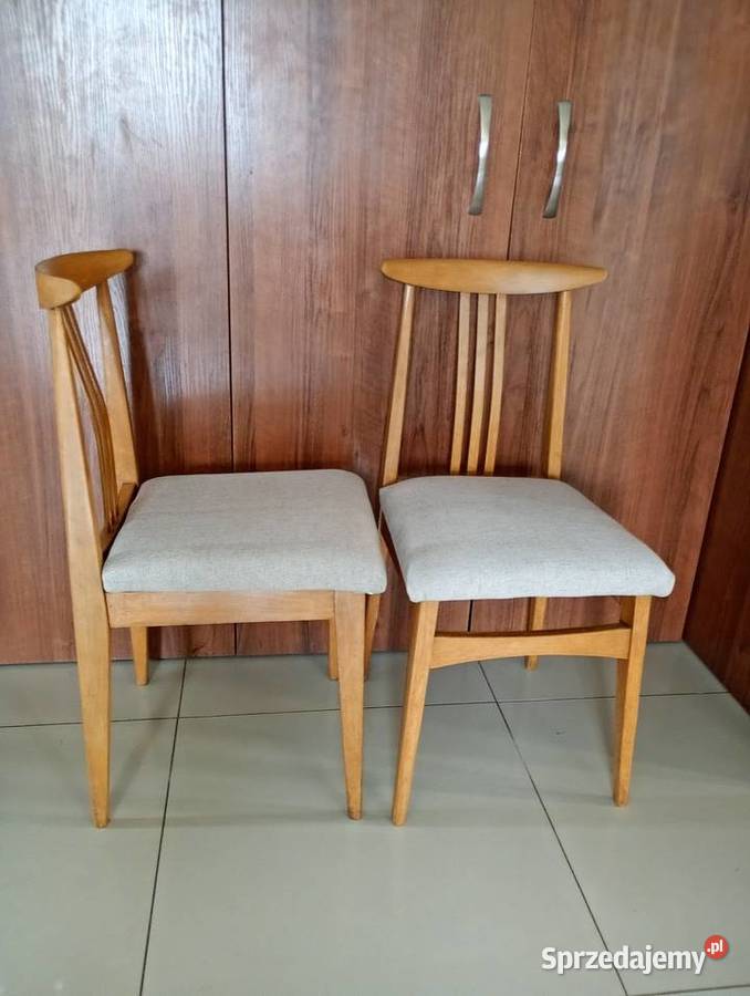 Krzesła bumerangZieliński PRL Krzesła wielkopolskie Ostrzeszów