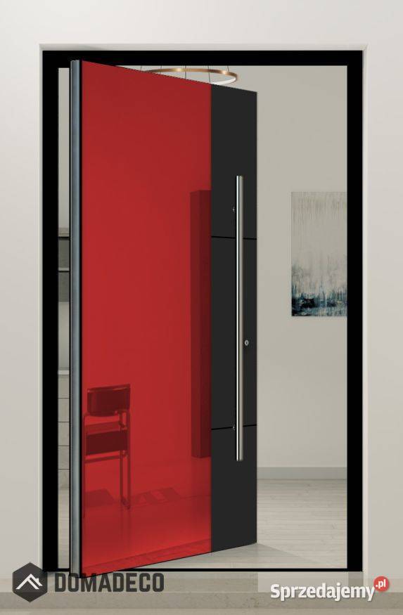PIVOT VL21 czerwone szklane aluminiowe drzwi Warszawa
