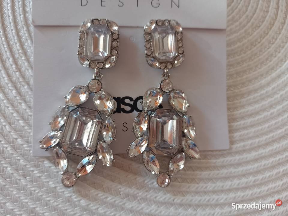 ASOS Długie Bogato zdobione kolczyki ślubne z Kraków