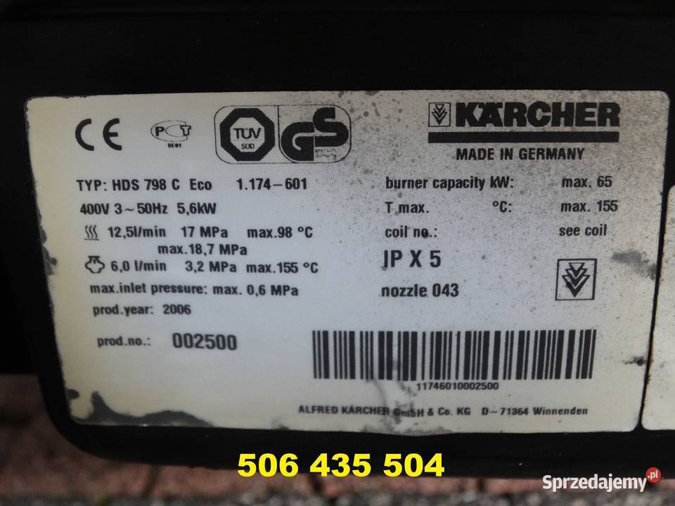 Myjka Ciśnieniowa Karcher HDS 798 C ECO gorąca Radom