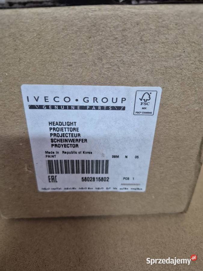 Reflektor halogen Iveco Obłotne