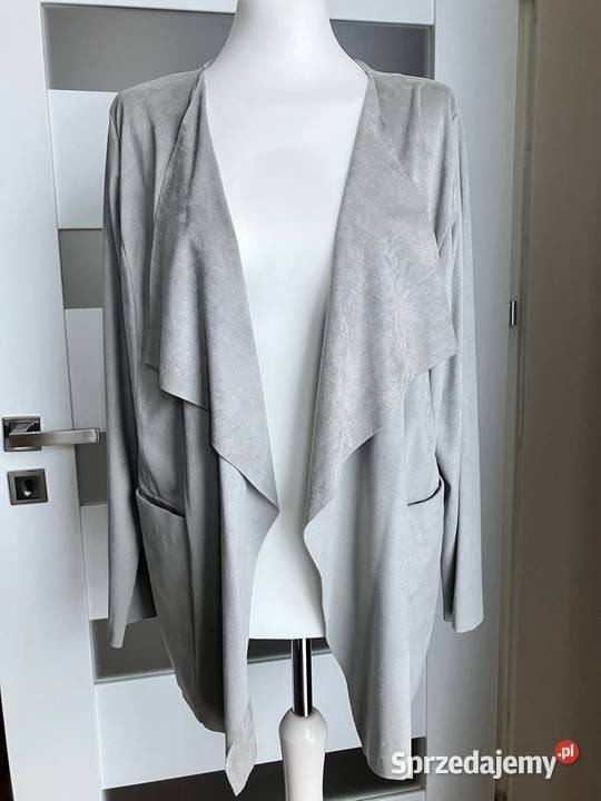 Nowa narzutka blazer szara Monnari zamsz L szary/srebrny Nisko