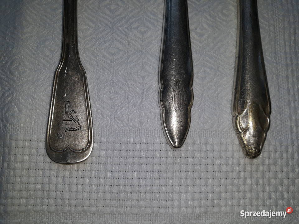 widelce noże posrebrzane zdobione antyk cudo pomorskie Gdańsk sprzedam