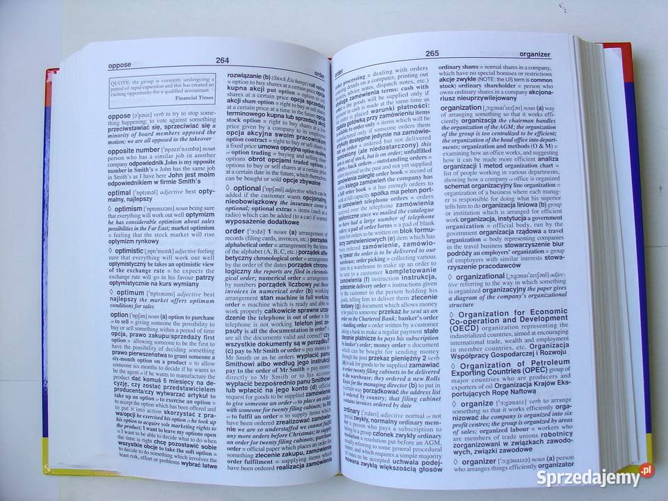 Słownik Biznesu angielskopolski z indeksem Rok wydania 2000 Łódź sprzedam