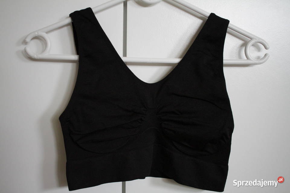 Czarny top stanik sportowy S 36 sport trening Toruń