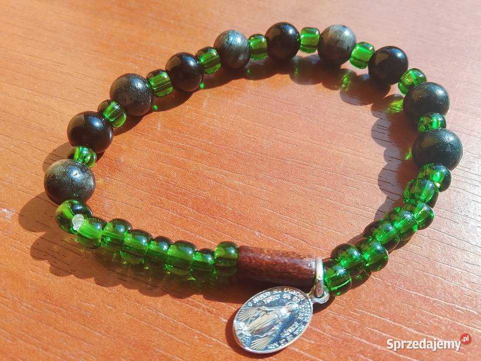 Damski różaniecbransoletka na rękę z Matką Bożą Legionowo