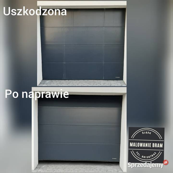Malowanie BRAMA garażowa RENOWACJA serwis łódzkie Łódź