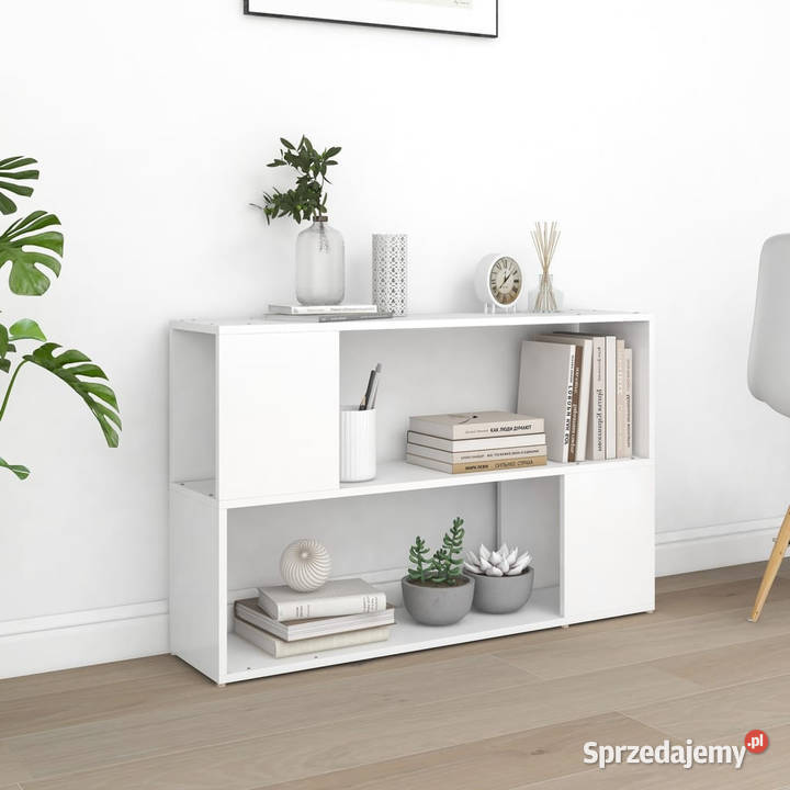 Szafka na książki biała 100x24x63 materiał Warszawa