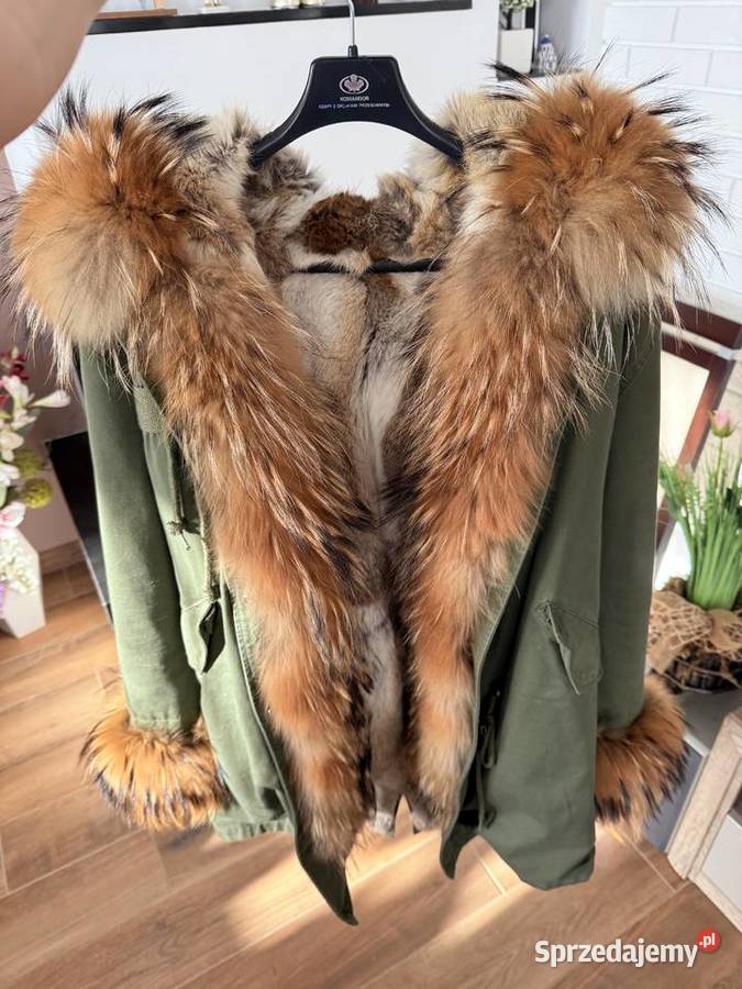 Parka z obszyciem naturalnym jenot Nowy Dwór Mazowiecki