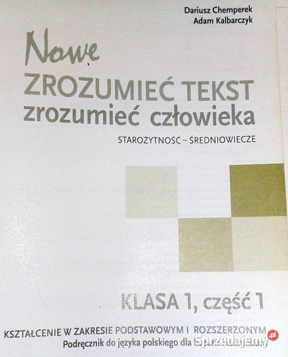 Nowe Zrozumieć tekst Zrozumieć człowieka 11 miękka Chełm