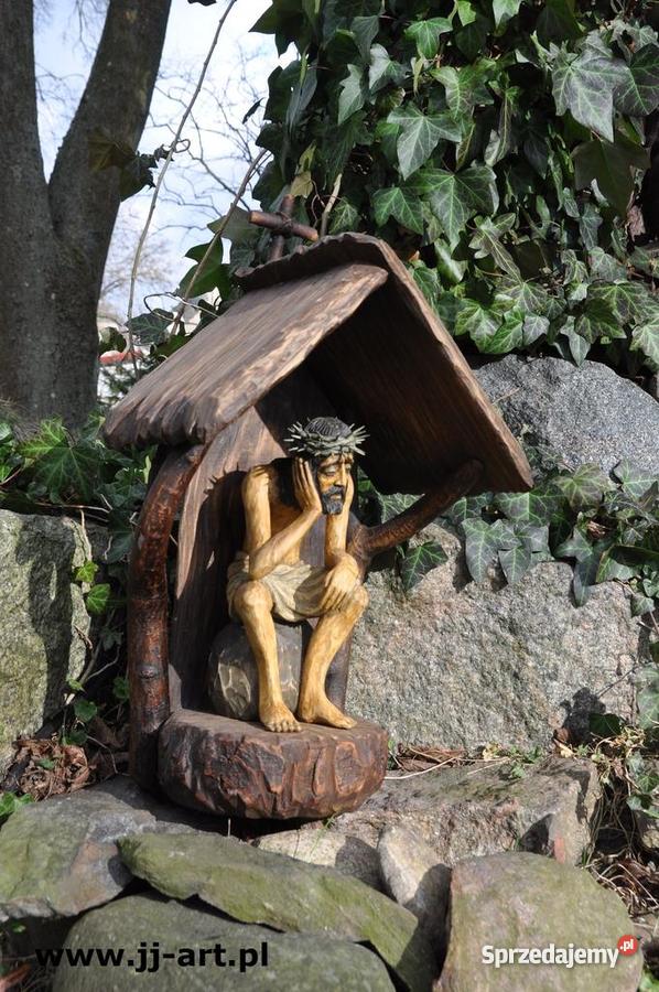 Kapliczka Chrystus Frasobliwy Rzeźba w drewnie zachodniopomorskie Goleniów