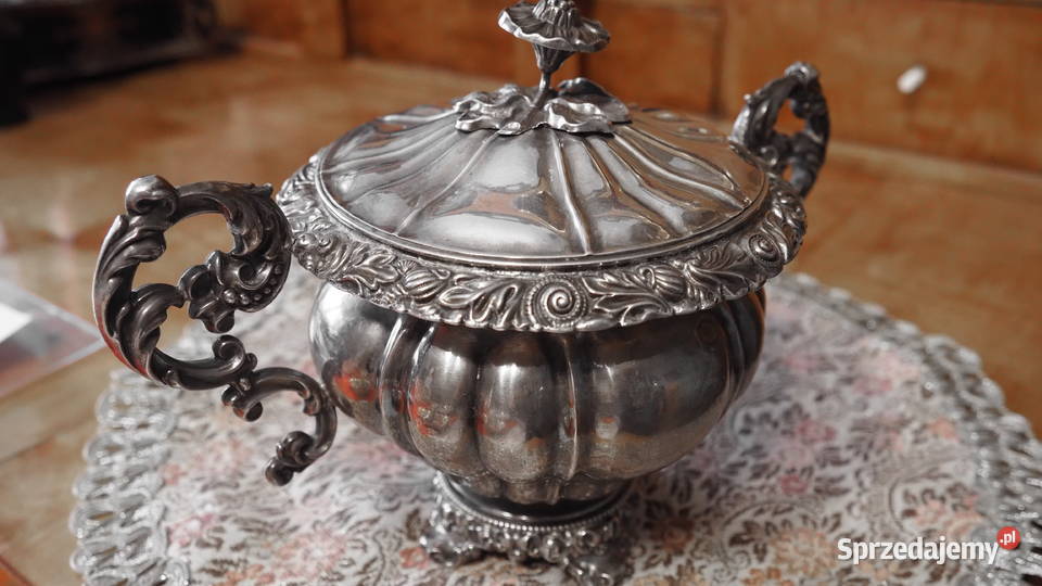 Cukiernica srebrna 950 Francja MFray XIX dolnośląskie