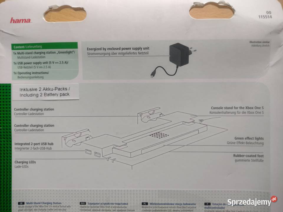 Stacja ładowawania Hama XBOX ONE S LED ładowarka