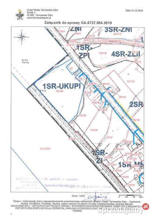 Działka pod inwestycję deweloperską 1600 m Sprzedaż Tarnowskie Góry