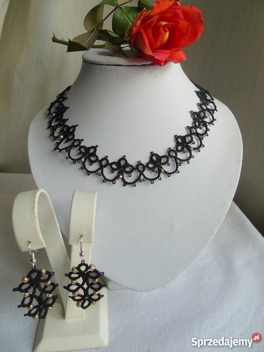 Biżuteria Frywolitkowa Naszyjniki małopolskie Wiśniowa