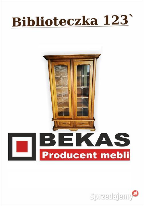 Stylowa śliczna Biblioteczka 123 Witryna Dębowa 50cm Katowice sprzedam